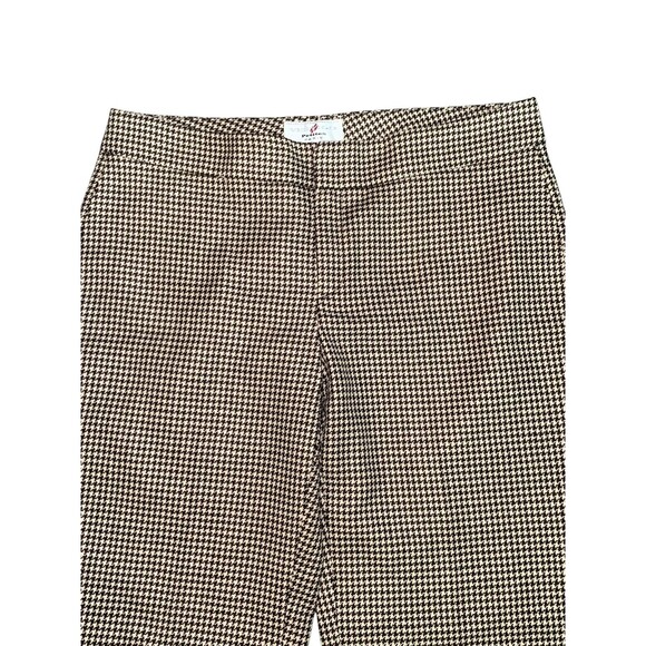 Vertigo Paris Pants Womens 10 Medium Brown Black Houndstooth Wool France Petite - Picture 4 of 6